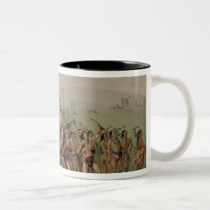 Mandan Bogenschießen-Wettbewerb, c.1832 Zweifarbige Tasse