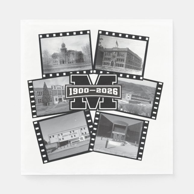 Mandan Braves All Class Reunion Papier Servietten (Vorderseite)