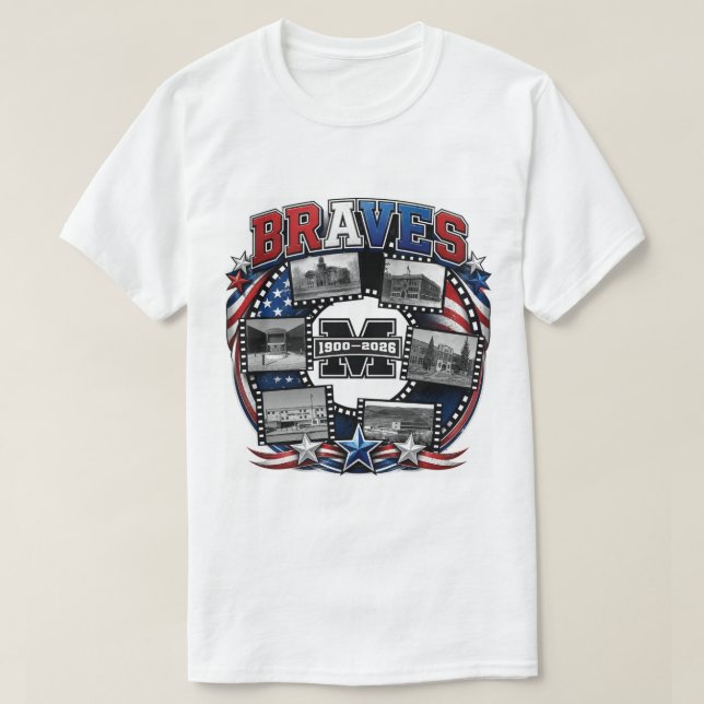 Mandan BRAVES High Schools T-Shirt (Design vorne)
