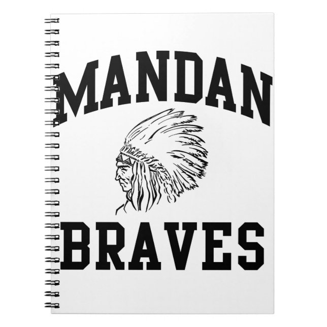 Mandan Braves Notizbuch Notizblock (Vorderseite)