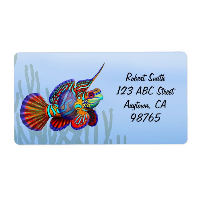 Mandarin Dragonet Fish Label (Vorne)