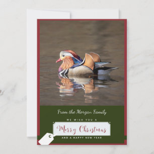 Mandarin Duck Christmas Card Feiertagskarte