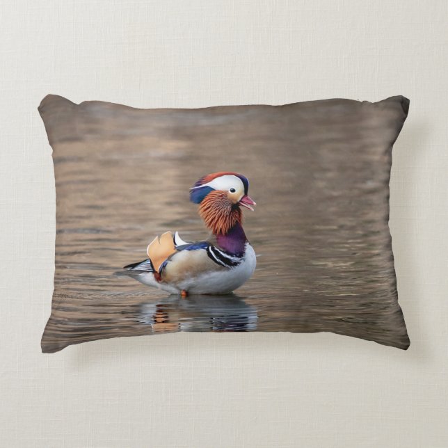 Mandarin Duck Dekokissen (Vorderseite)