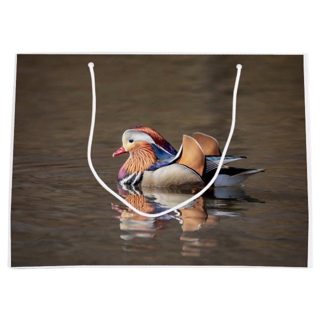 Mandarin Duck Große Geschenktüte (Vorderseite)