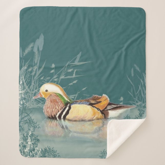 Mandarin-Duck Naturschutz Kunst, Dichtung und Musi Sherpadecke (Vorderseite)