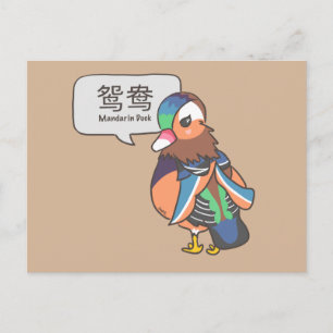 Mandarin Duck Postkarte