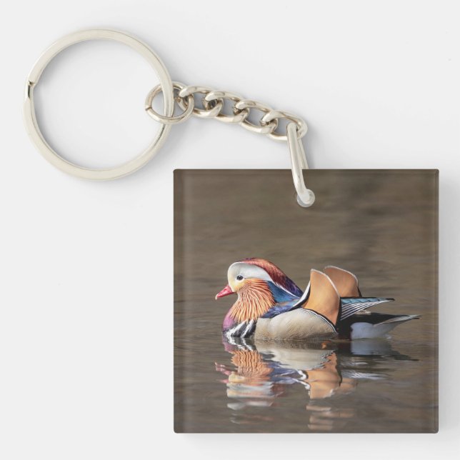 Mandarin Duck Schlüsselanhänger (Vorderseite)