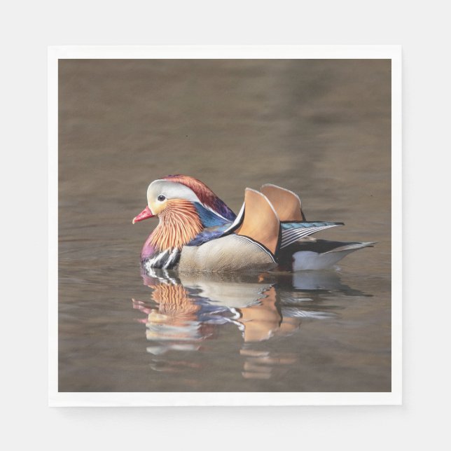 Mandarin Duck Serviette (Vorderseite)