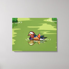 Mandarin Duck up close canvas print Leinwanddruck