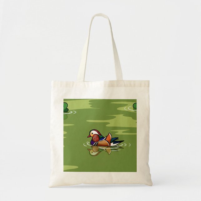 Mandarin Duck up close tote bag Tragetasche (Vorne)