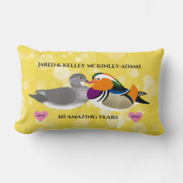 Mandarin Ducks Lovebirds jedes Jahr Lendenkissen