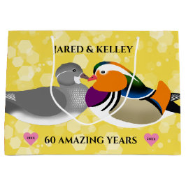 Mandarin Ducks Lovebirds Jubiläum Große Geschenktüte