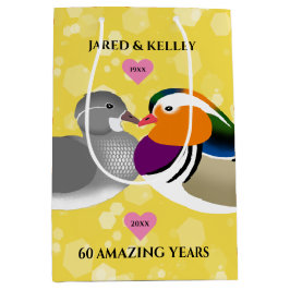 Mandarin Ducks Lovebirds Jubiläum Mittlere Geschenktüte