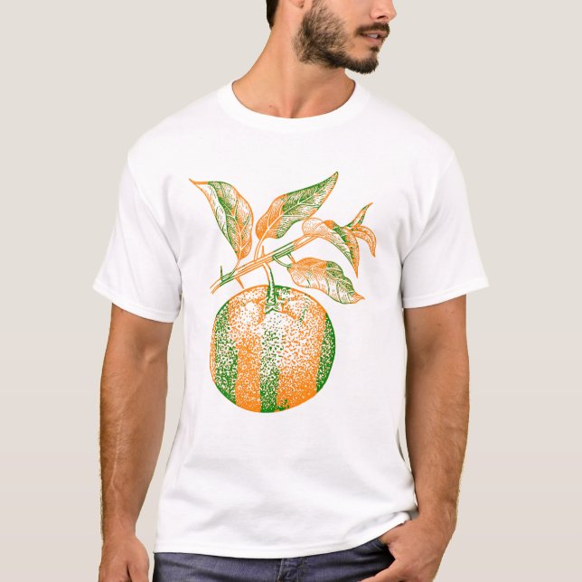 Mandarin Fruit Retro Vintag T-Shirt (Vorderseite)
