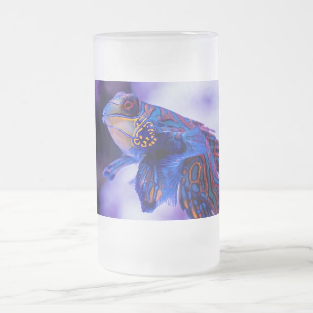 Mandarin Goby Fish Mattglas Bierglas (Mittel)