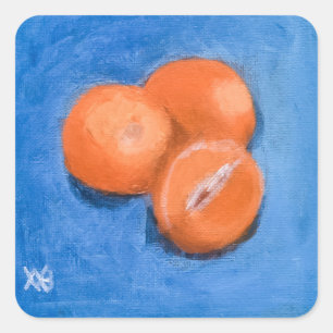 Mandarin Orange Quadratischer Aufkleber