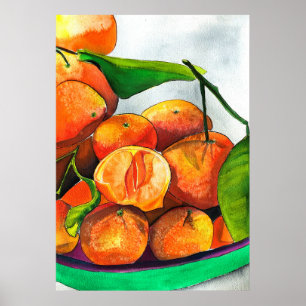 Mandarin-Orangenfrucht Poster