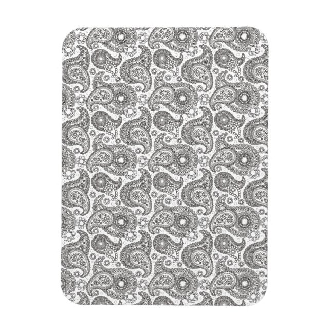 Mandarine Black Paisley Magnet (Vertikal)