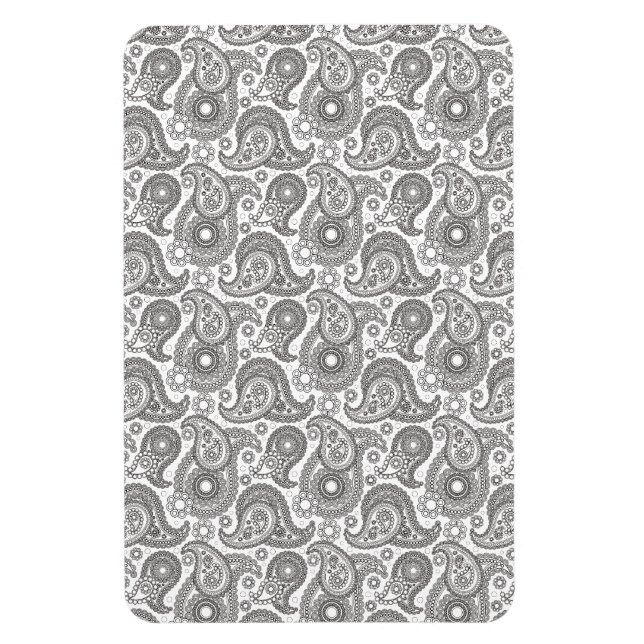 Mandarine Black Paisley Magnet (Vertikal)