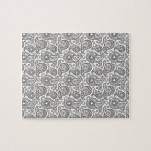 Mandarine Black Paisley Puzzle