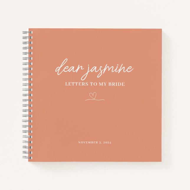 Mandarine-Buchstaben für mein Notebook Notizbuch (Vorderseite)