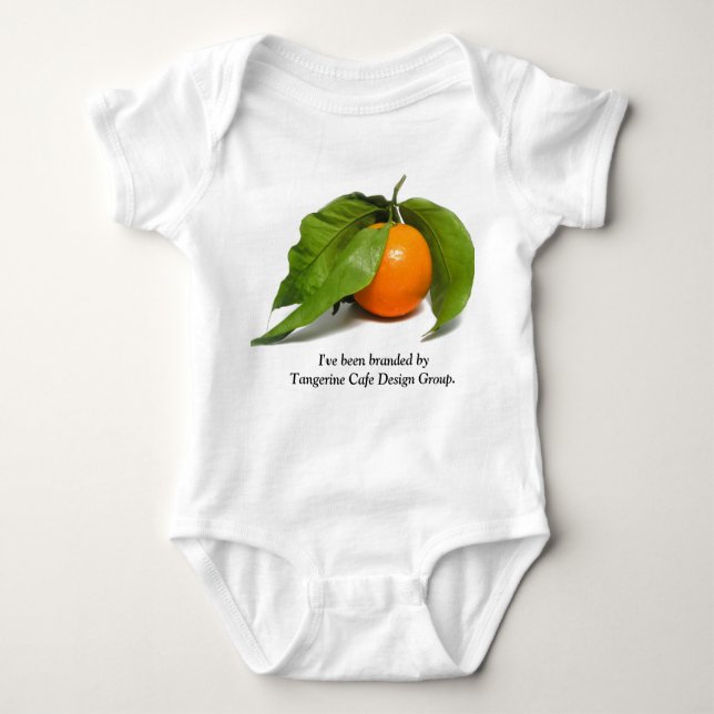 Mandarine-Café-Strampler Baby Strampler (Vorderseite)