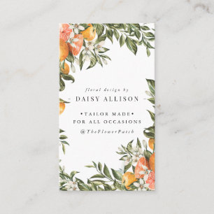 Mandarine Citrus Orchard Boho Botanical Visitenkarte