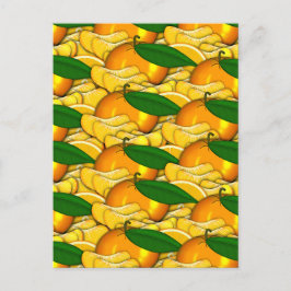 Mandarine eines Sommermusters Postkarte