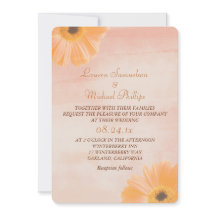 Mandarine Floral Watercolor Hochzeit