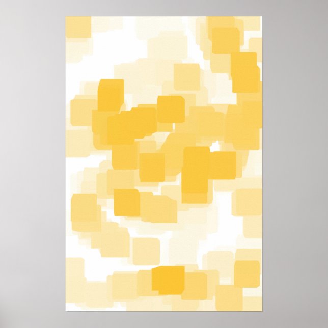 "Mandarine" Geometrische Kunst Poster (Vorne)