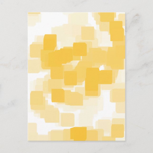 "Mandarine" Geometrische Kunst Postkarte (Vorderseite)