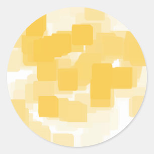 "Mandarine" Geometrische Kunst Runder Aufkleber