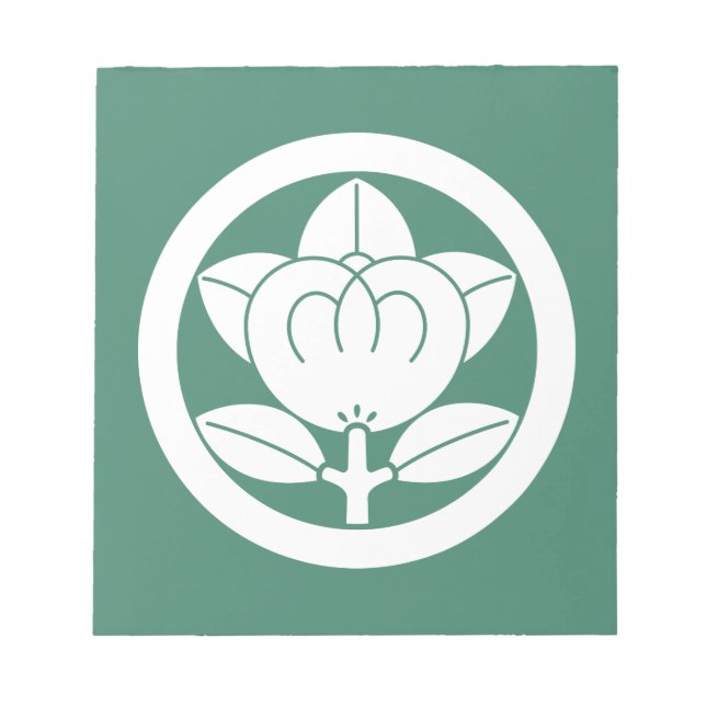 Mandarine in Kreis Notizblock (Vorderseite)