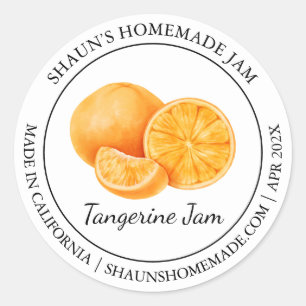 Mandarine Jam Modern Label Runder Aufkleber