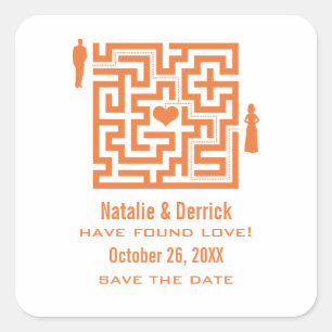 Mandarine Liebe Save the Date Sticker