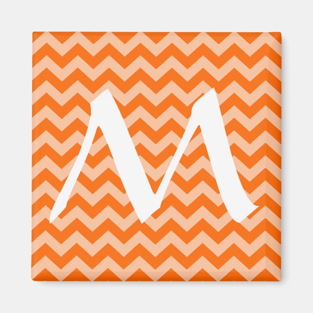 Mandarine Marokkanische Moods Chevrons Magnet (Vorne)