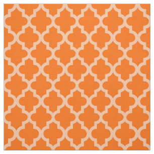 Mandarine-marokkanische Stimmungen Quatrefoil Stoff