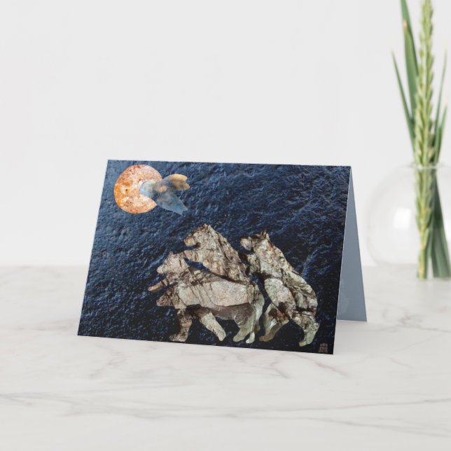 Mandarine Moon Grußkarte Karte (Vorderseite)