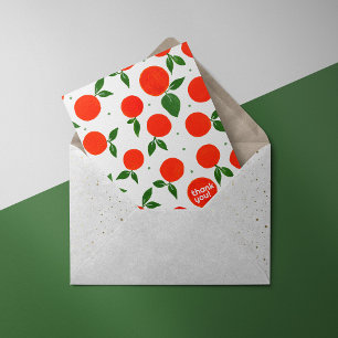 Mandarine Muster Danke Karte