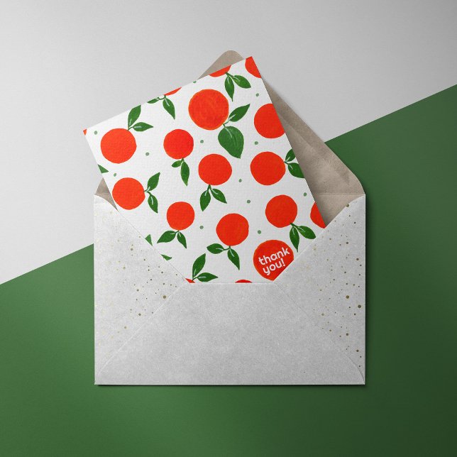 Mandarine Muster Danke Karte (Von Creator hochgeladen)