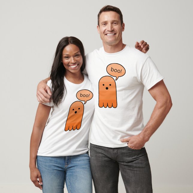 Mandarine Orange Boo Ghost Halloween T-Shirt (Unisex)