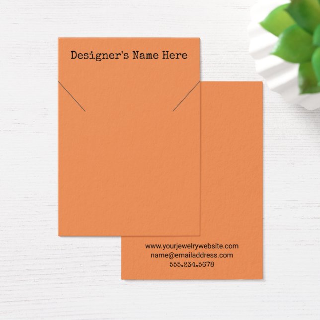 Mandarine Orange Necklace Display Card (Schreibtisch)