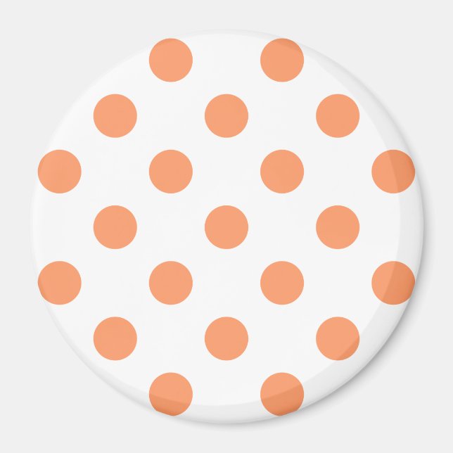 Mandarine Orange Polka Dots Circles Magnet (Vorne)