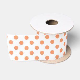 Mandarine Orange Polka Dots Circles Satinband
