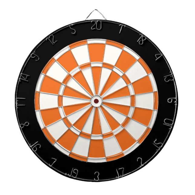 Mandarine Orange Schwarz/Weiß Dartscheibe (vorne)
