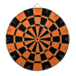 Mandarine orange und schwarz dartscheibe