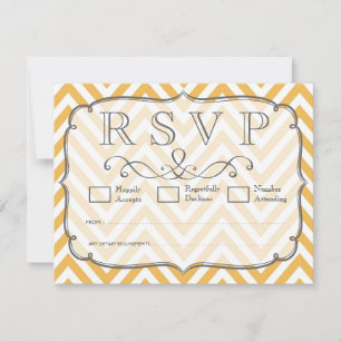 Mandarine-orange Zickzack Hochzeit UAWG Karten