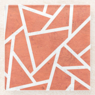 Mandarine-Orangenmosaik Glasuntersetzer