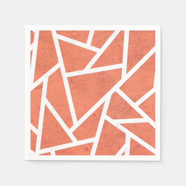 Mandarine-Orangenmosaik Serviette (Vorderseite)