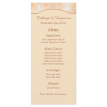 Mandarine Rose Personalisierte Hochzeitmenü